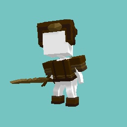 Leather armor + wooden sword