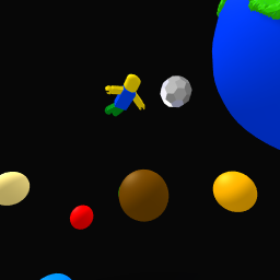 Roblox person flying on outer space