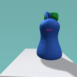 Blue pikmin cake toping