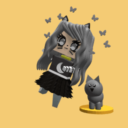 gray cat girl