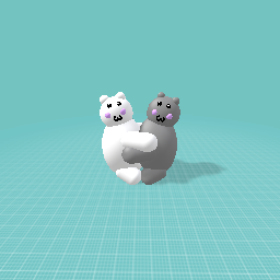 cute bears hugging