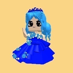 Blue flower girl