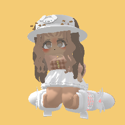 Shy but fashionable girl