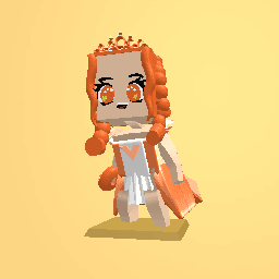 Orange princess girl