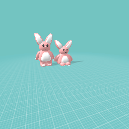 Pink bunny new year