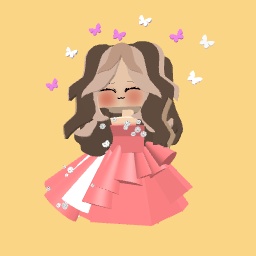 Cute girl with pink dress