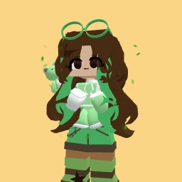 Green nature girl