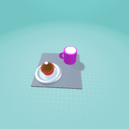 Cupcake and milk