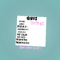 Quiz for u!