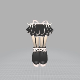 Cute Black Skirt with Bows