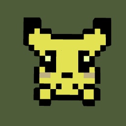 Blushing Pikachu Pixel Art