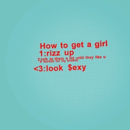 How to get girls