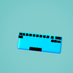 Keyboard black and cyan draft