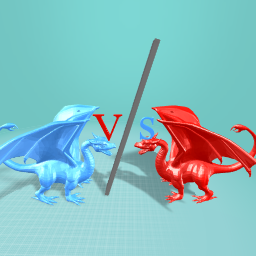 Blue dragon V/S red dragon !!