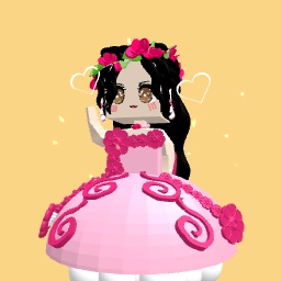 Pink flower girl