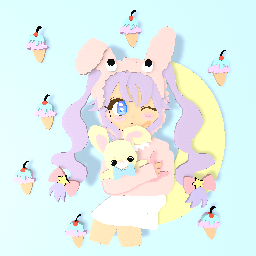 Kawaii pastel candyfloss girl