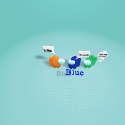 its blue. watch replay if you can