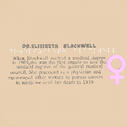 Dr. Elizabeth Blackwell