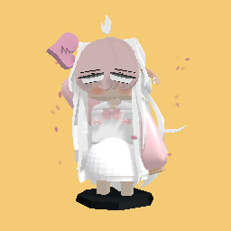 sad pink girl 