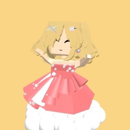 Cute pink dress girl