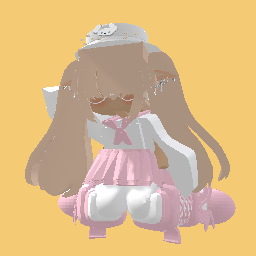 pink girl with bucket hat