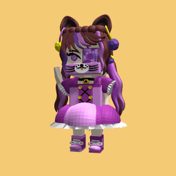 Pink and purple cat girl