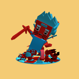 Red blue ninja from fortnite