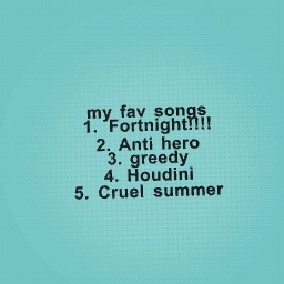 My fave songs