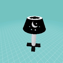 Lamp with moon and star cutout