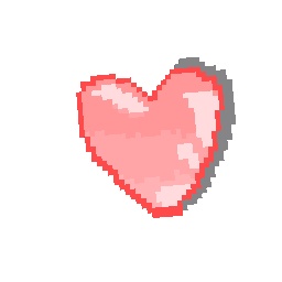 <3 Shiny pixel red heart <3