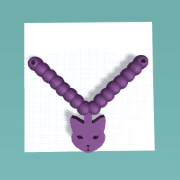 Cat neckalace purple