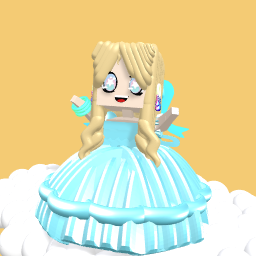 Princess aqua with bow