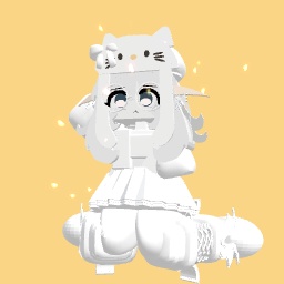 white kawaii girl for u to recolor :3