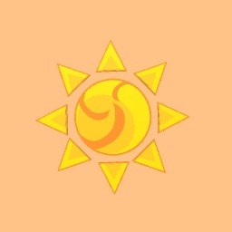 Simple sun symbol