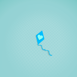 Blue kite with heart