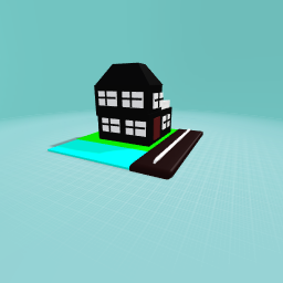 A house on flat land.