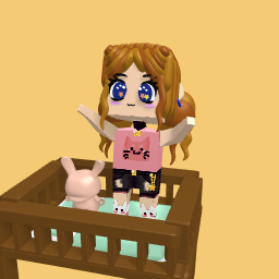 Change the hair and change the standing area a baby bed 