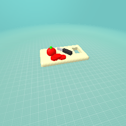 Cutting some tomotatoes