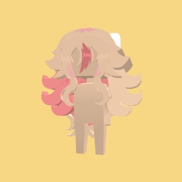 Blonde hair with pink streaks