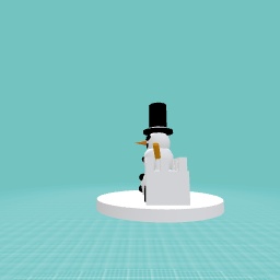 Man made out of snow