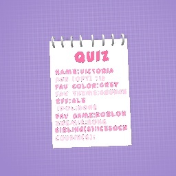GET TO KNOW ME QUIZ