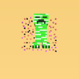 The 3D creeper with red and purple