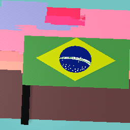 sunset backround with brazilian flag