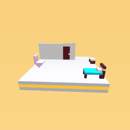 Bedroom with bathroom and rocking chair