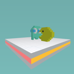 ghost is about to eat pac-man, who is heading straight for him! Yikes!