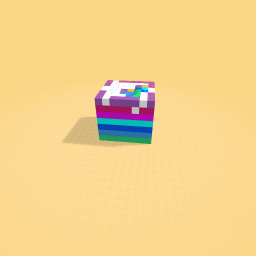 Rainbow bucket cube full of magic liquid dust