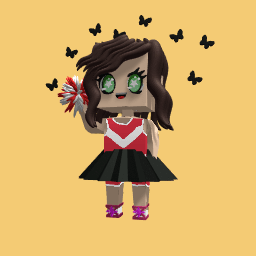 Cheer leader with snowflake ...