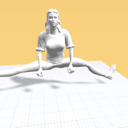 a girl doing the splits