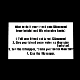 WHAT TO DO IF YOUR FRIEND GETS KIDNAPPED!