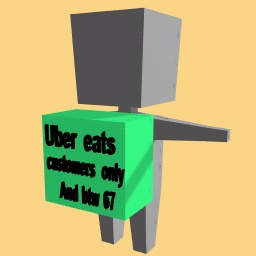 uber eats bag, but look what its says behind